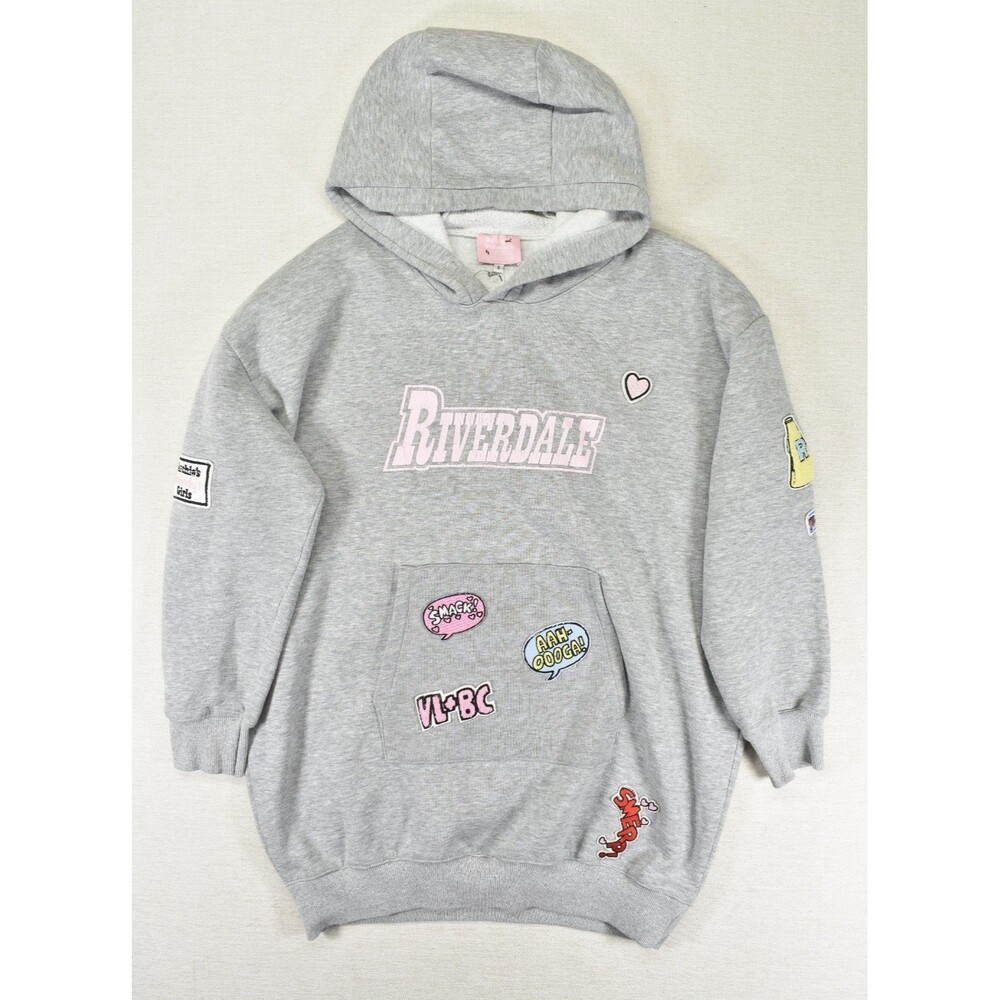 Rachel Antonoff Betty and Veronica Archie Riverdale Gray Long Hoodie Dress Small